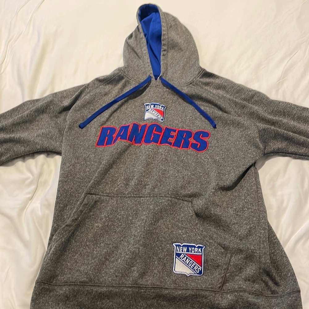 Grey New York Rangers Sweatshirt Hoodie